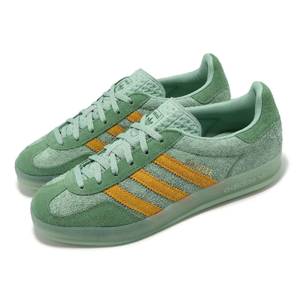 adidas 愛迪達 休閒鞋 Gazelle Indoor W 女鞋 綠 粉紅 復古 麂皮 膠底 IG5929 歷史價格詳細信息