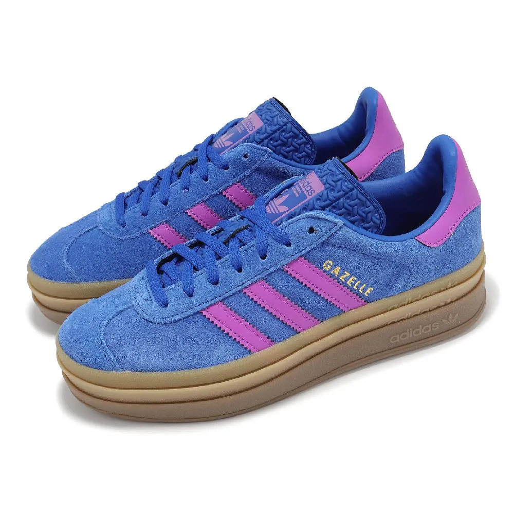 【ADIDAS】GAZELLE BOLD W 休閒鞋 女鞋 藍 粉-IG4390 歷史價格詳細信息