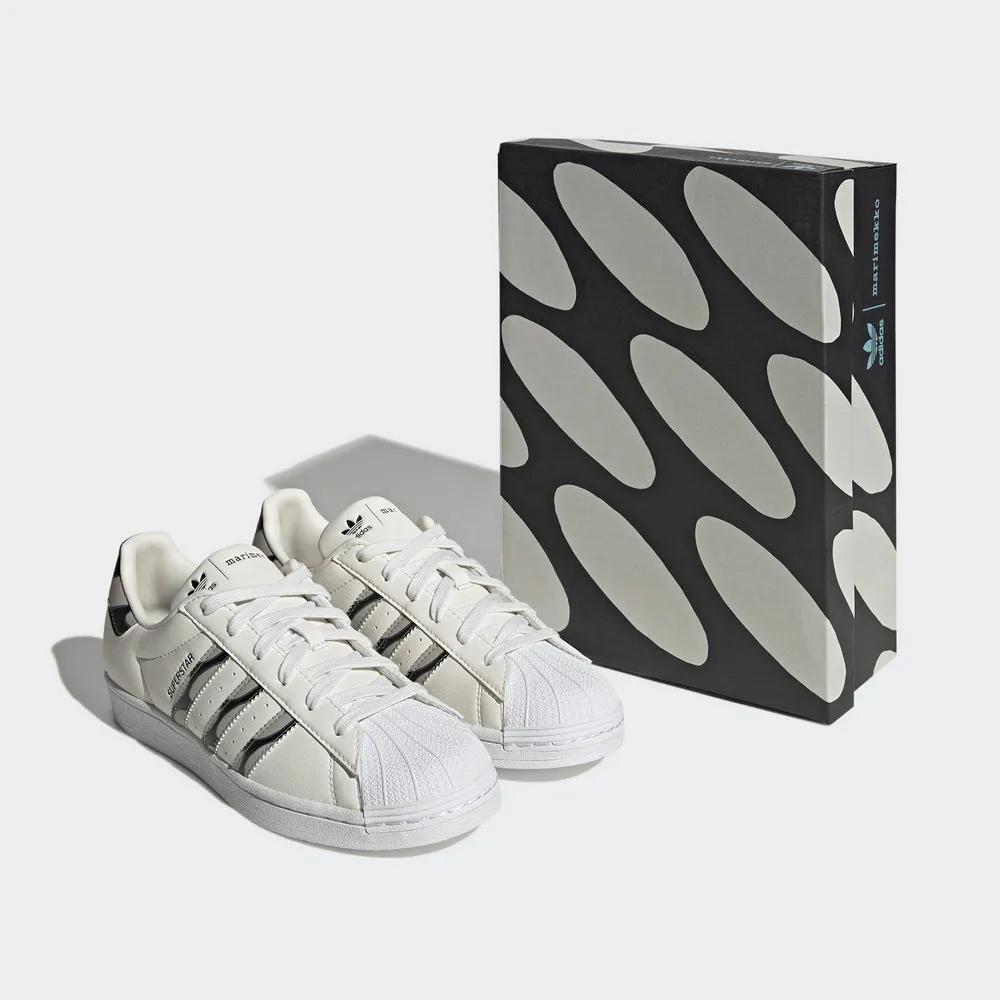 Adidas Superstar W 女鞋 米白色 Marimekko 印花 皮革 貝殼鞋頭 休閒鞋 HP9779 歷史價格詳細信息