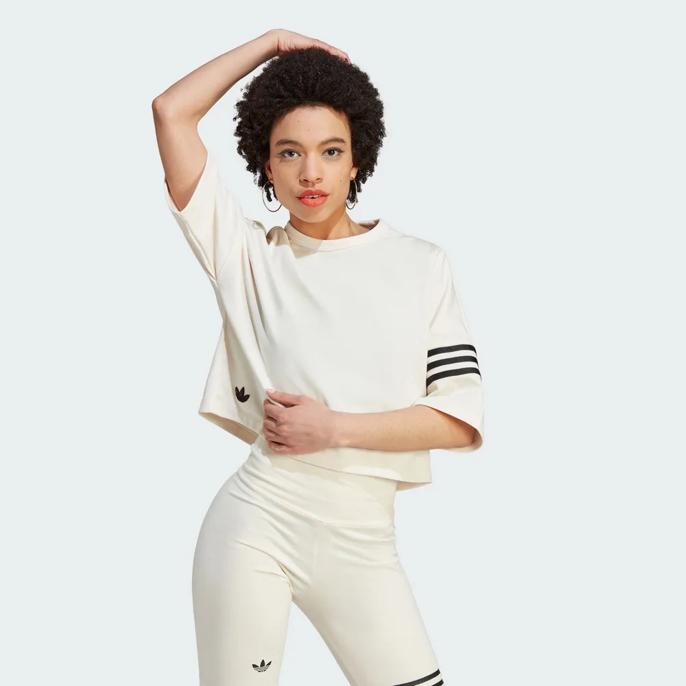 【ADIDAS】T-SHIRT 短袖上衣 短版上衣 女 紫色-IP8973 歷史價格詳細信息