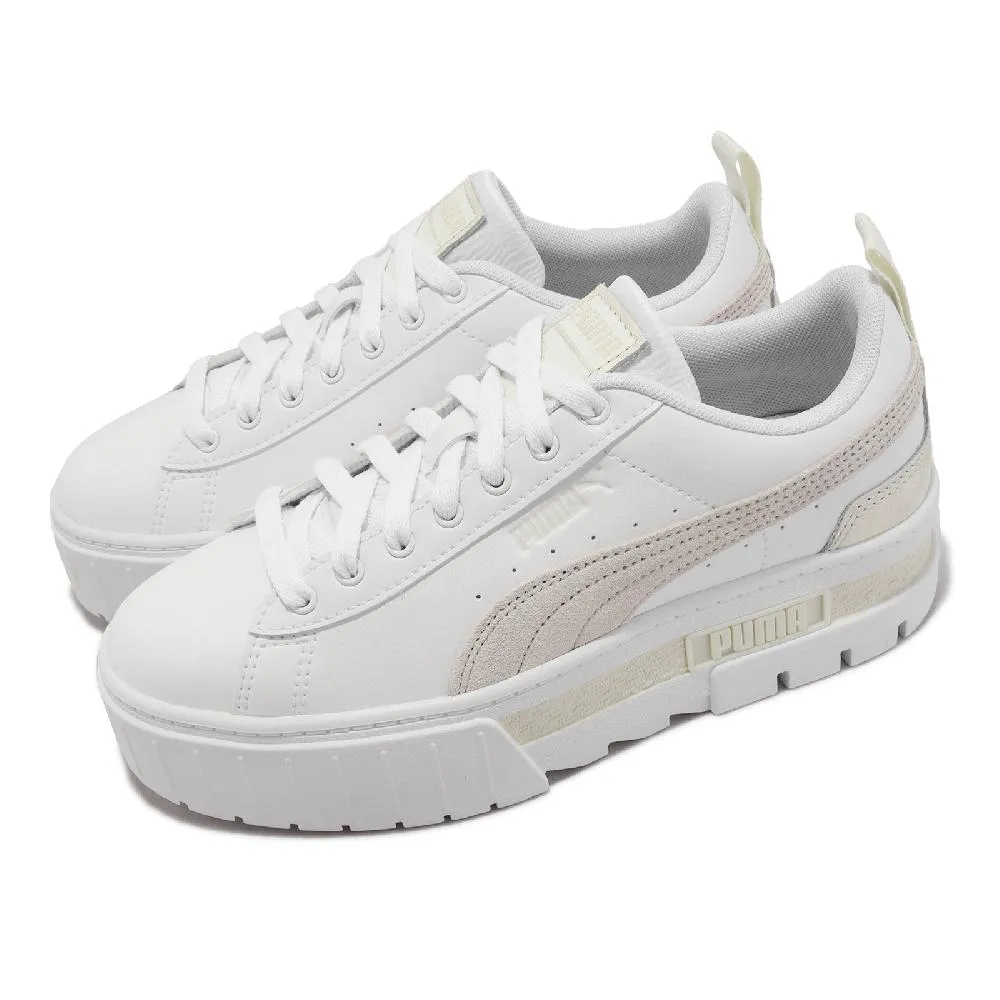 Puma 彪馬 休閒鞋 Mayze Stack Luxe Wns 女鞋 米白 粉紅 厚底 增高 麂皮 鬆糕鞋 38985304 歷史價格詳細信息