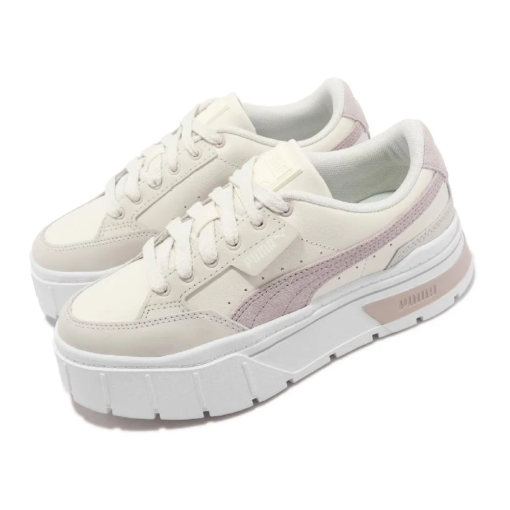 Puma 休閒鞋 Mayze Wns 米白 麂皮 膠底 厚底增高 女鞋 百搭款 【ACS】 38078406 歷史價格詳細信息