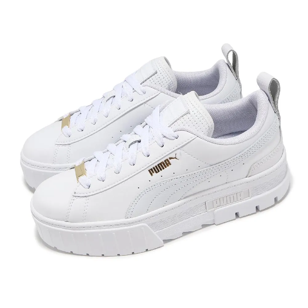 Puma 彪馬 休閒鞋 Mayze Stack Luxe Wns 女鞋 米白 粉紅 厚底 增高 麂皮 鬆糕鞋 38985304 歷史價格詳細信息