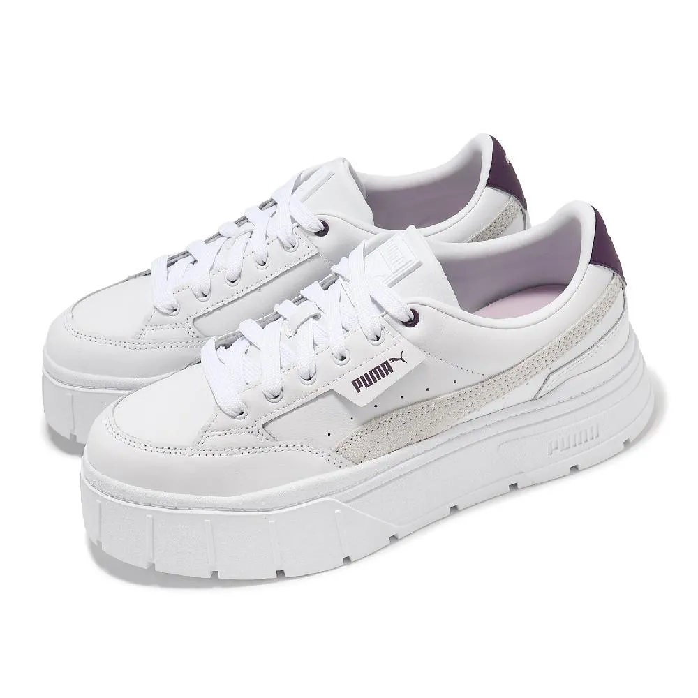 Puma 彪馬 休閒鞋 Mayze Stack Luxe Wns 女鞋 米白 粉紅 厚底 增高 麂皮 鬆糕鞋 38985304 歷史價格詳細信息