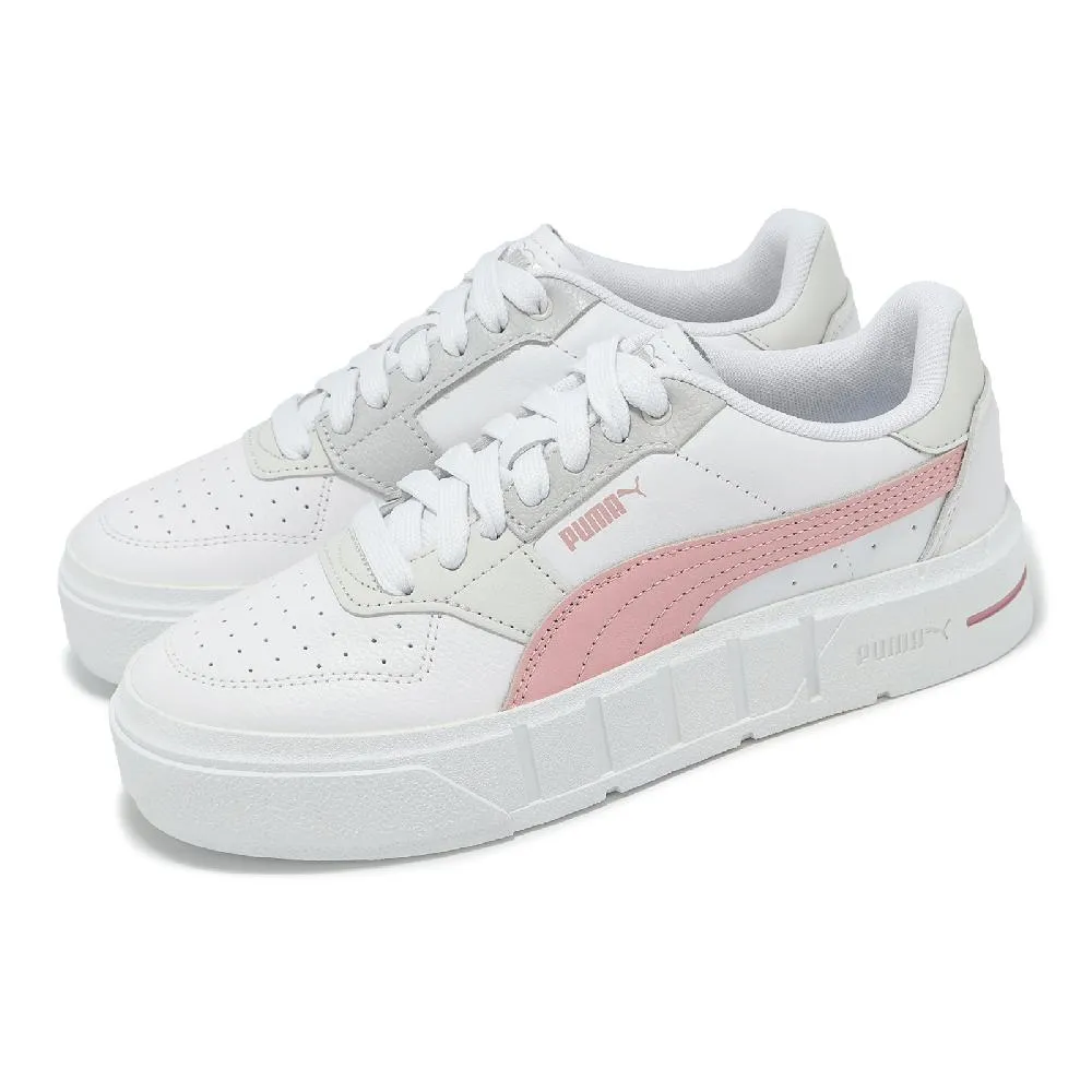 【PUMA】休閒鞋 Cali Court Embroidery W 女鞋 白 皮革 刺繡 厚底(398828-02) 歷史價格詳細信息