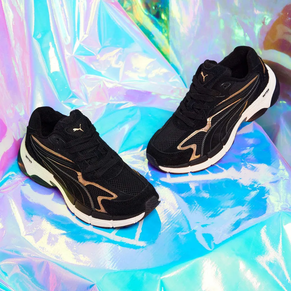 Puma Teveris Nitro Metallic 男女 灰白色 麂皮 氮氣漫步鞋 慢跑鞋 39686301 歷史價格詳細信息