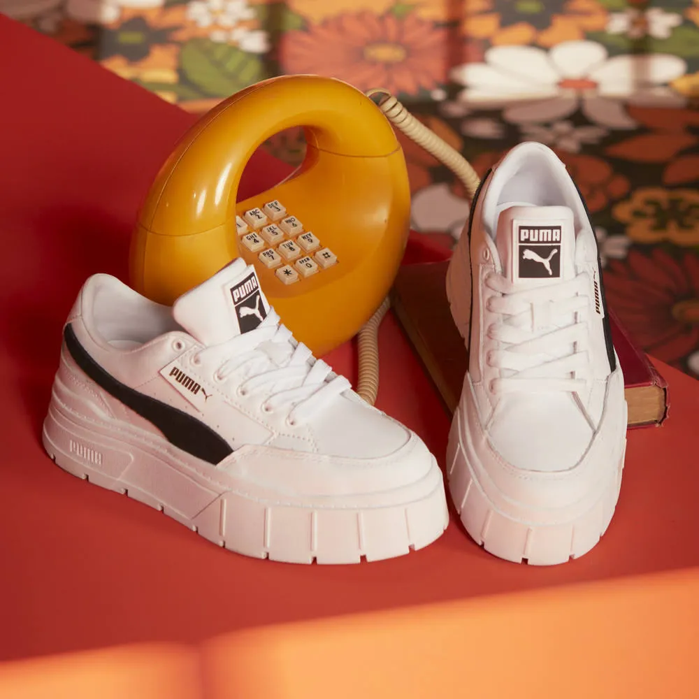 PUMA 休閒鞋 運動鞋 Mayze Stack Wns 女 38436308 白灰 歷史價格詳細信息