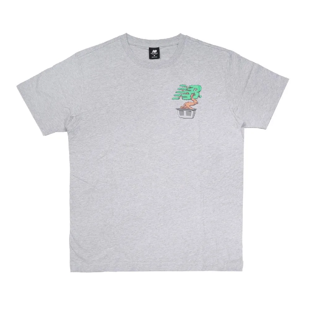 NEW BALANCE 短T NB 灰色 印花LOGO 休閒 短袖 男 MT41593AG 歷史價格詳細信息