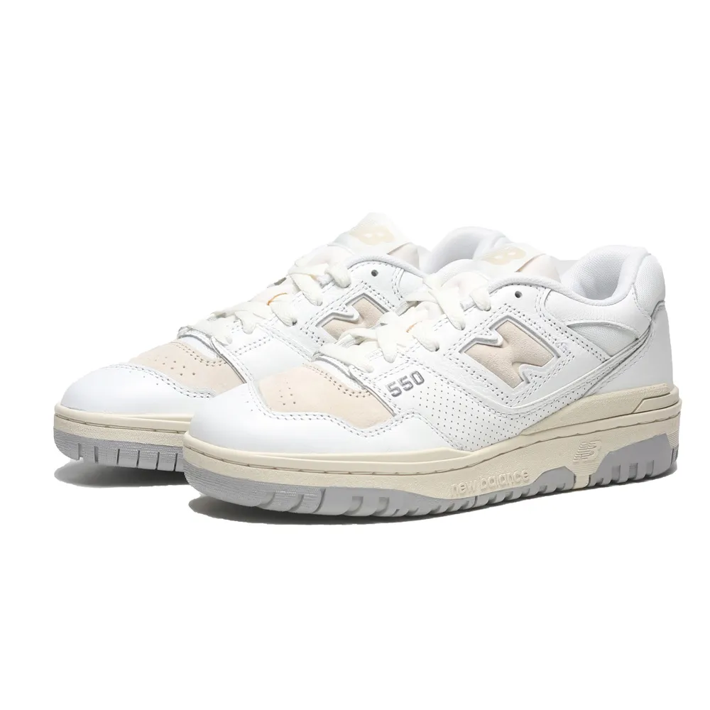 NEW BALANCE 休閒鞋 NB 550 米白灰綠 皮革 復古鞋 男 BB550WCB 歷史價格詳細信息
