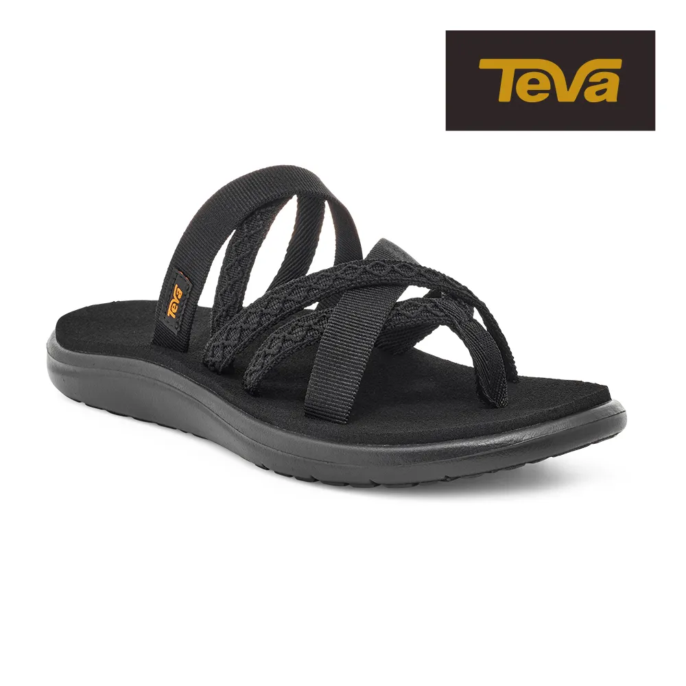 【TEVA】原廠貨 女 Voya Flip 緹花織帶夾腳拖鞋/雨鞋/水鞋(復古彩虹黑-TV1019040ABML) 歷史價格詳細信息