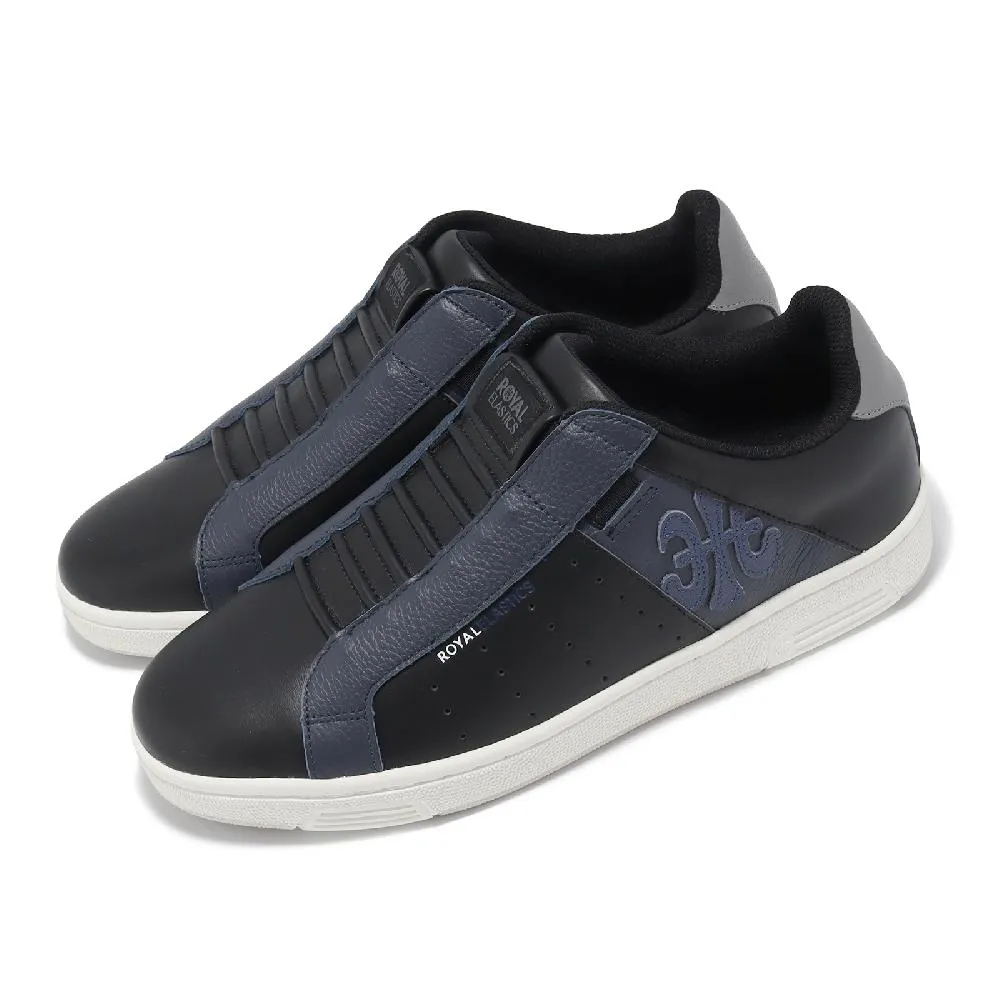 Royal Elastics 白藍黑 真皮 皮革 套入式 休閒鞋 男款 B3510【新竹皇家06523-085】 歷史價格詳細信息