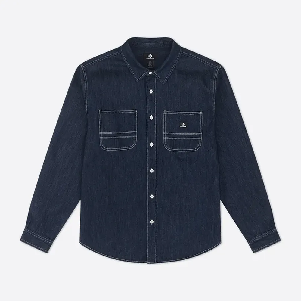 【CONVERSE】BUTTON DOWN WARM SHIRT 長袖襯衫 男 卡其色_10027089-A06 歷史價格詳細信息