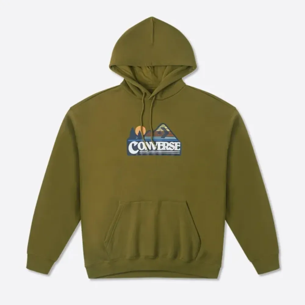 【CONVERSE】LOGO HEAVYWEGHT HOODIE 連帽上衣 男 黑色-10026526-A01 歷史價格詳細信息