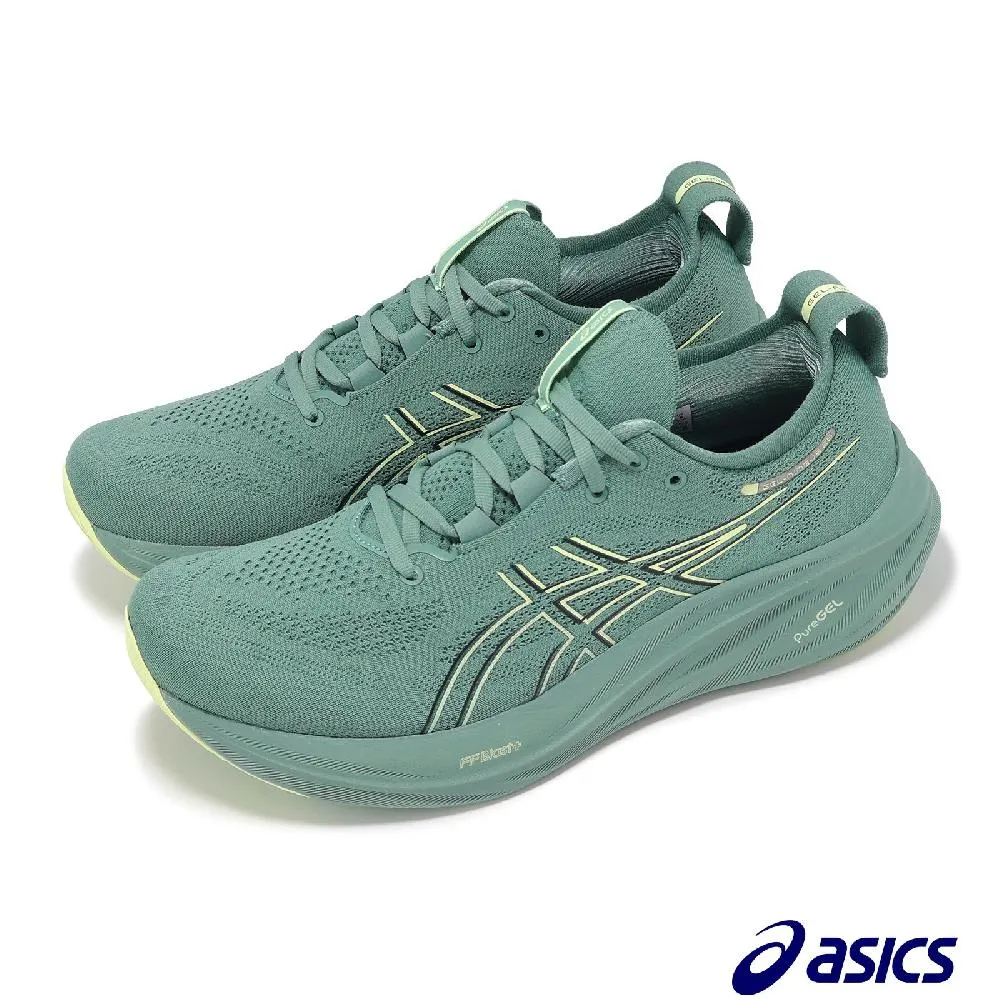 Asics 亞瑟士 慢跑鞋 GEL-Nimbus 26 男鞋 女鞋 藍 綠 緩衝 厚底 針織 運動鞋 1011B794402 歷史價格詳細信息