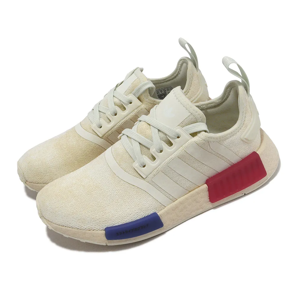 adidas 休閒鞋 NMD R1 女鞋 奶油白 藍紅 經典 緩震 支撐 襪套式 HQ4451 歷史價格詳細信息