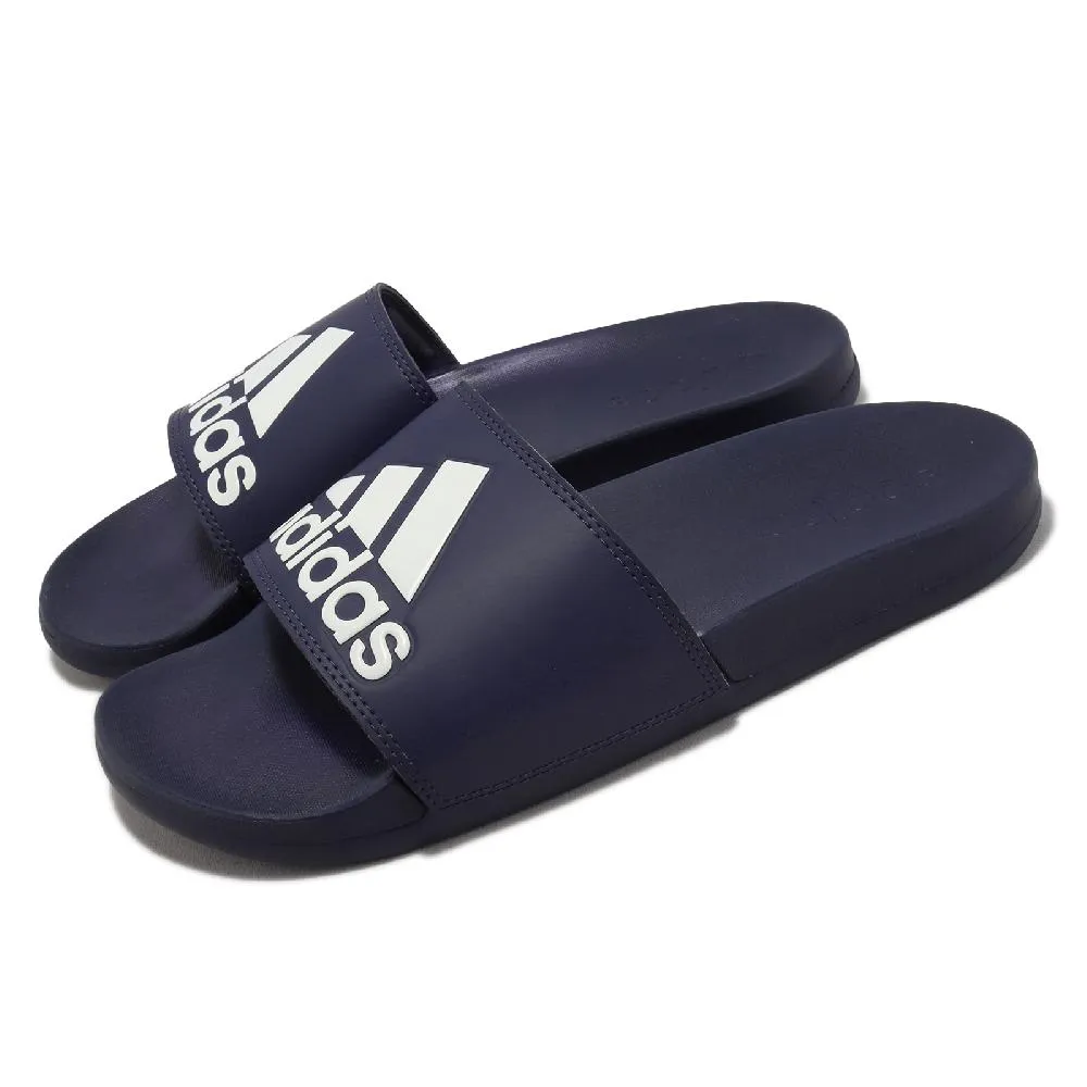 Adidas Adilette Comfort [H03616] 男女 涼拖鞋 運動 經典 夏日 泳池 海灘 穿搭 深藍 歷史價格詳細信息