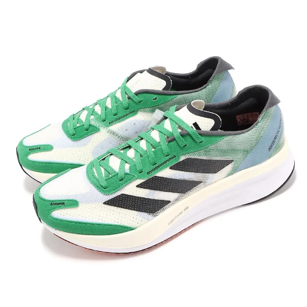 adidas 慢跑鞋 Adizero Boston 11 M 綠 白  路跑 愛迪達 男鞋 厚底【ACS】 GV9064 歷史價格詳細信息