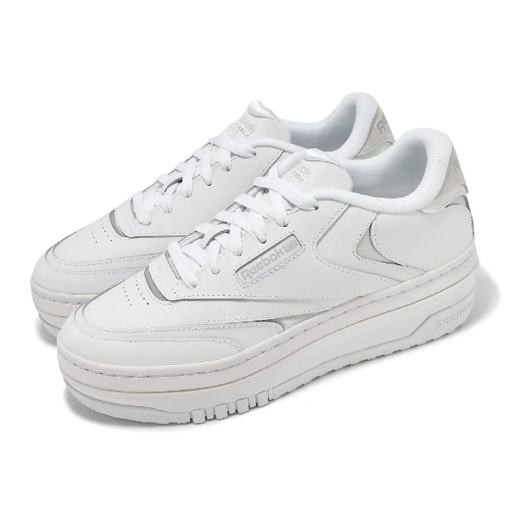 Reebok 銳跑 休閒鞋 Club C Extra 女鞋 白 粉 皮革 厚底 增高 小白鞋 100074261 歷史價格詳細信息