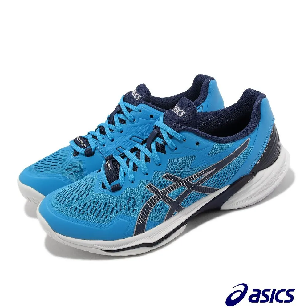 排球鞋 Sky Elite FF 3 男鞋 白 金 藍 輕量 回彈 室內運動 羽排鞋 亞瑟士 1051A080101 歷史價格詳細信息