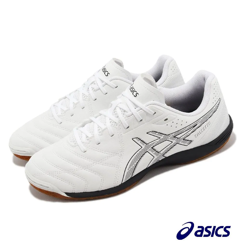 Asics 足球鞋 Calcetto WD 9 2E 寬楦 男鞋 黑 白 膠底 皮革 室內場地 運動鞋 亞瑟士 1113A037001 歷史價格詳細信息