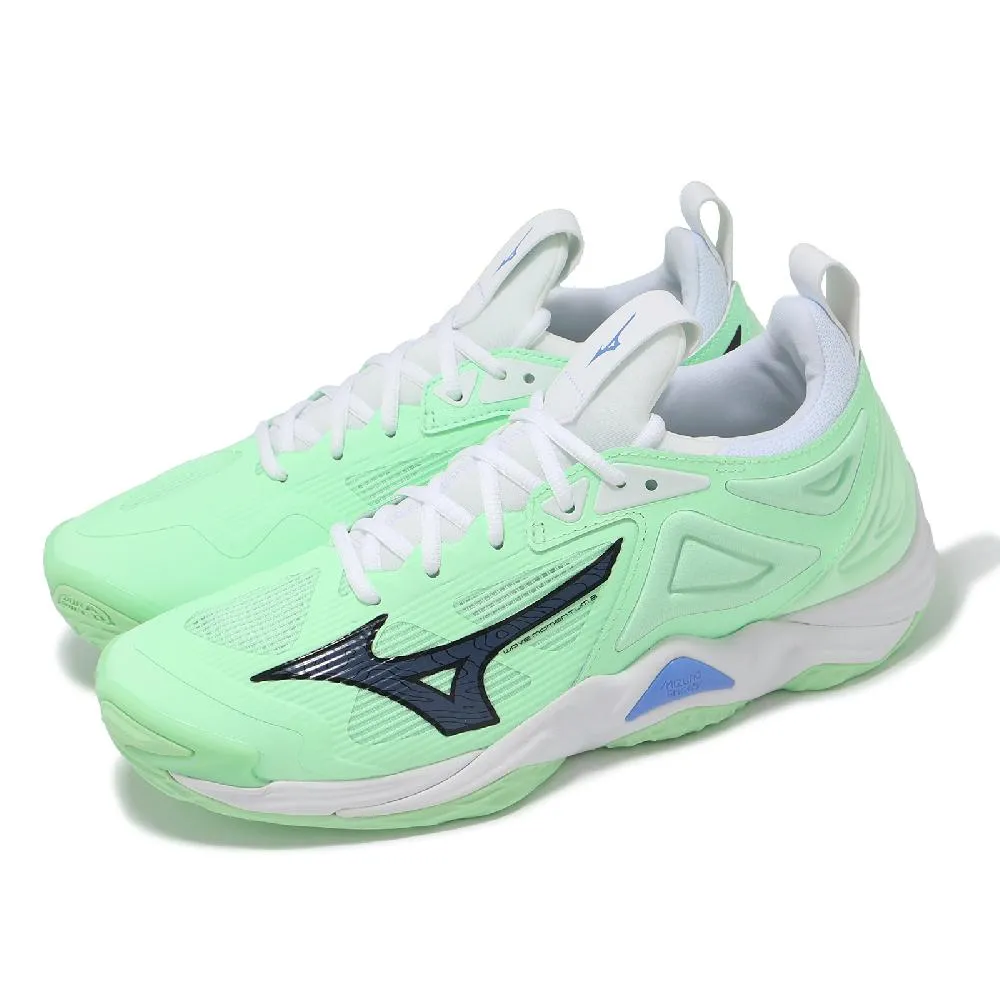 排球鞋 Wave Momentum 3 Mid 男鞋 綠白 中筒 緩衝 室內運動 羽排鞋 美津濃 V1GA2317-87 歷史價格詳細信息