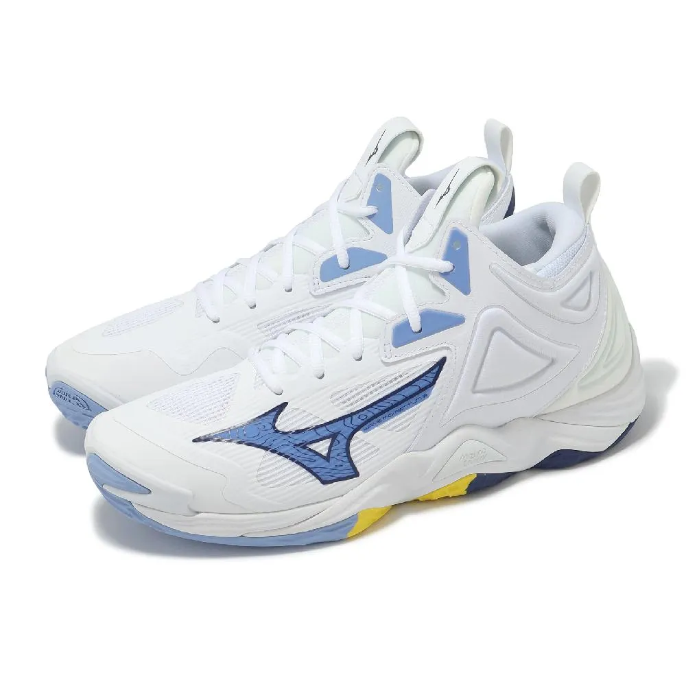 排球鞋 Wave Momentum 3 Mid 男鞋 綠白 中筒 緩衝 室內運動 羽排鞋 美津濃 V1GA2317-87 歷史價格詳細信息