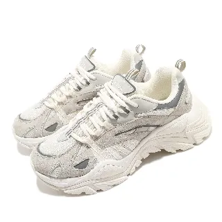 FILA 休閒鞋 米白 灰藍 刺繡 皮革 復古 厚底鞋 女 5C929X116 歷史價格詳細信息