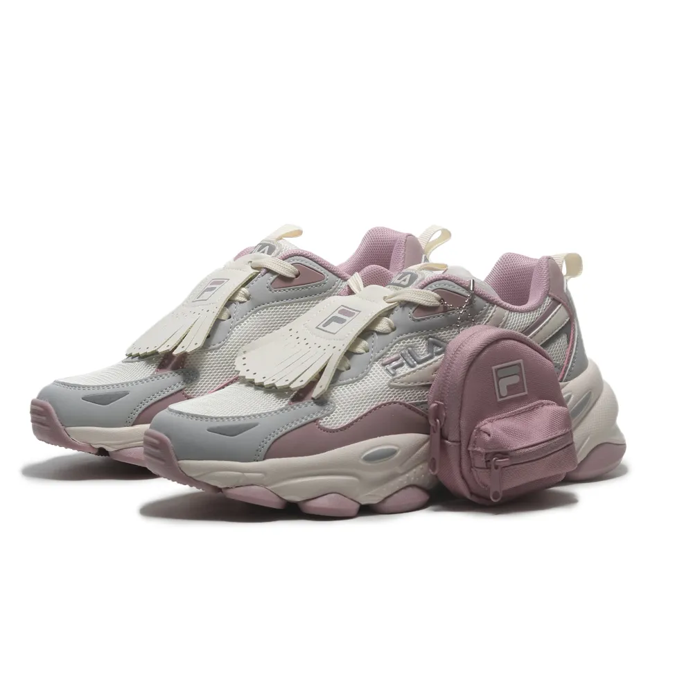 Fila 米 粉色 網布 透氣 復古 老爹 休閒 運動鞋 女款 J1889【新竹皇家 5-J329X-115】 歷史價格詳細信息