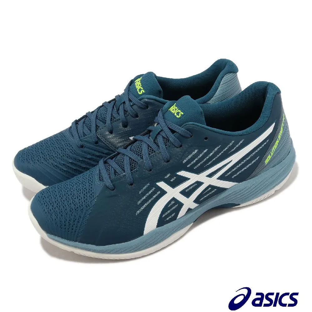 Asics 亞瑟士 網球鞋 Solution Swift FF 2 男鞋 藍 綠 美網配色 輕量 緩衝 運動鞋 1041A466400 歷史價格詳細信息