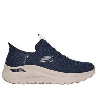 Skechers Arch Fit 2.0 [150066WWBL] 女 休閒鞋 寬楦 厚底 套入式 瞬穿 白 藍 歷史價格詳細信息