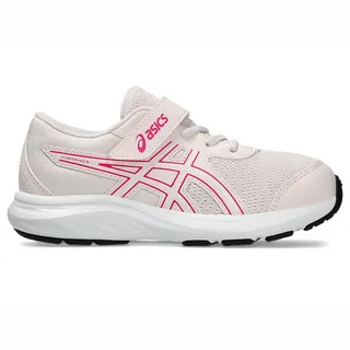 Asics Contend 9 Ps [1014A338-001] 中童 慢跑鞋 運動 休閒 魔鬼氈 透氣 黑 藍 歷史價格詳細信息