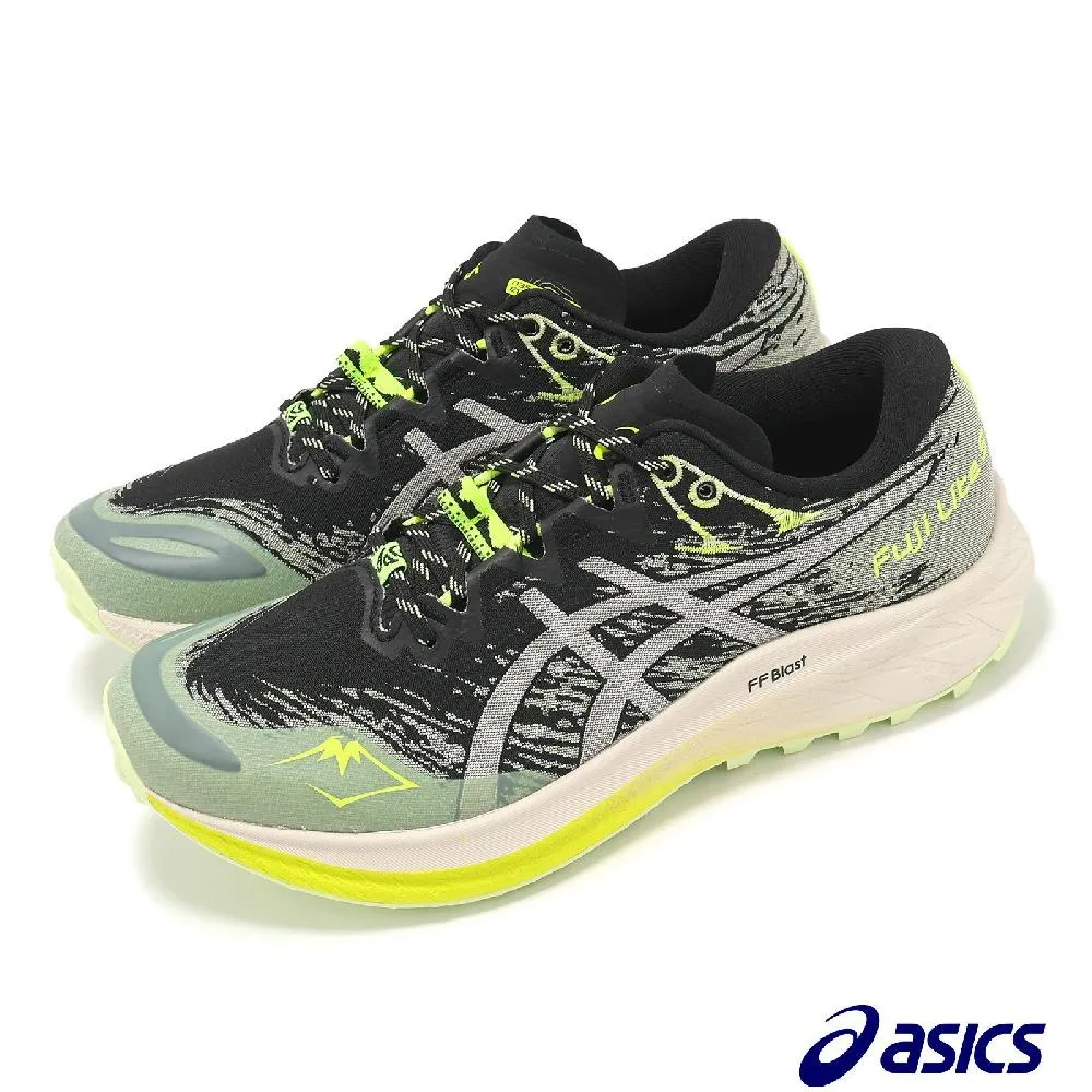 Asics 亞瑟士 越野跑鞋 Fuji Lite 5 男鞋 黑 螢光綠 回彈 抓地 戶外 運動鞋 1011B889001 歷史價格詳細信息