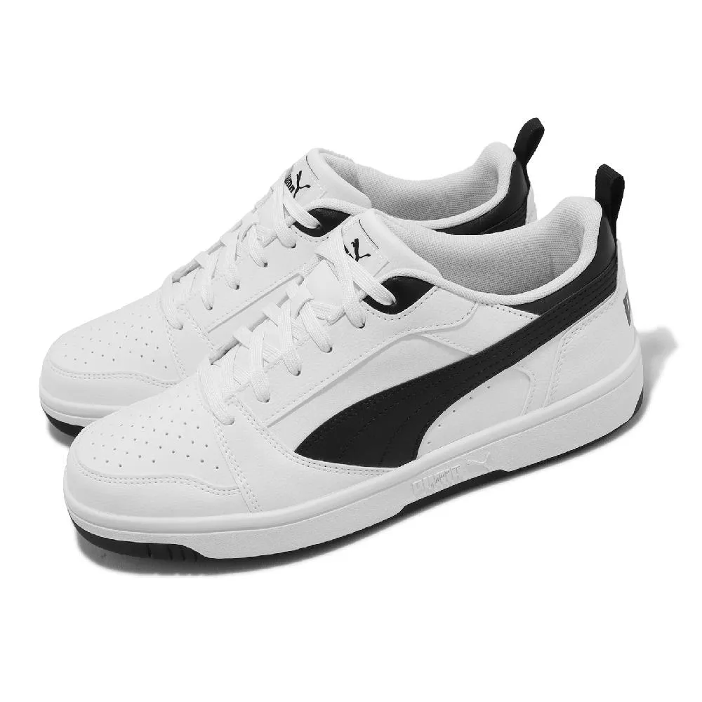 Puma 彪馬 休閒鞋 Rebound V6 Low 男鞋 女鞋 情侶鞋 黑 白 皮革 經典 復古 39232801 歷史價格詳細信息