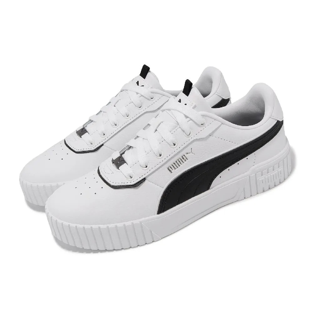 Puma 休閒鞋 Carina Raw Metallics 白 黑銀 小白鞋 運動鞋 女鞋 【ACS】 38390501 歷史價格詳細信息