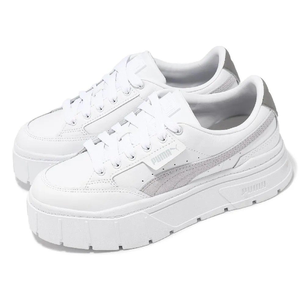 Puma 彪馬 休閒鞋 Mayze Stack Luxe Wns 女鞋 米白 粉紅 厚底 增高 麂皮 鬆糕鞋 38985304 歷史價格詳細信息