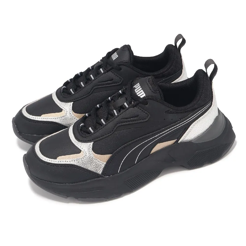 Puma 彪馬 休閒鞋 Cassia Rose 女鞋 黑 白 復古 微厚底 運動鞋 老爹鞋 皮革 39391201 歷史價格詳細信息