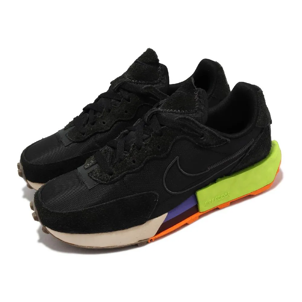 Nike 休閒鞋 Fontanka Waffle 黑 螢光 女鞋 拼接 麂皮 運動鞋 【ACS】 DC3579-001 歷史價格詳細信息