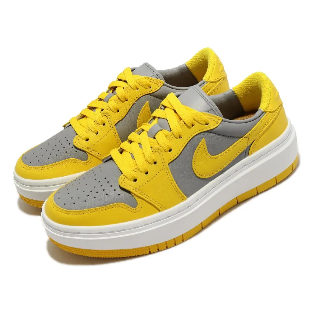 NIKE 休閒鞋 AIR JORDAN 1 LOW ELEVATE 白 灰勾 厚底 AJ1 女 DH7004-110 歷史價格詳細信息