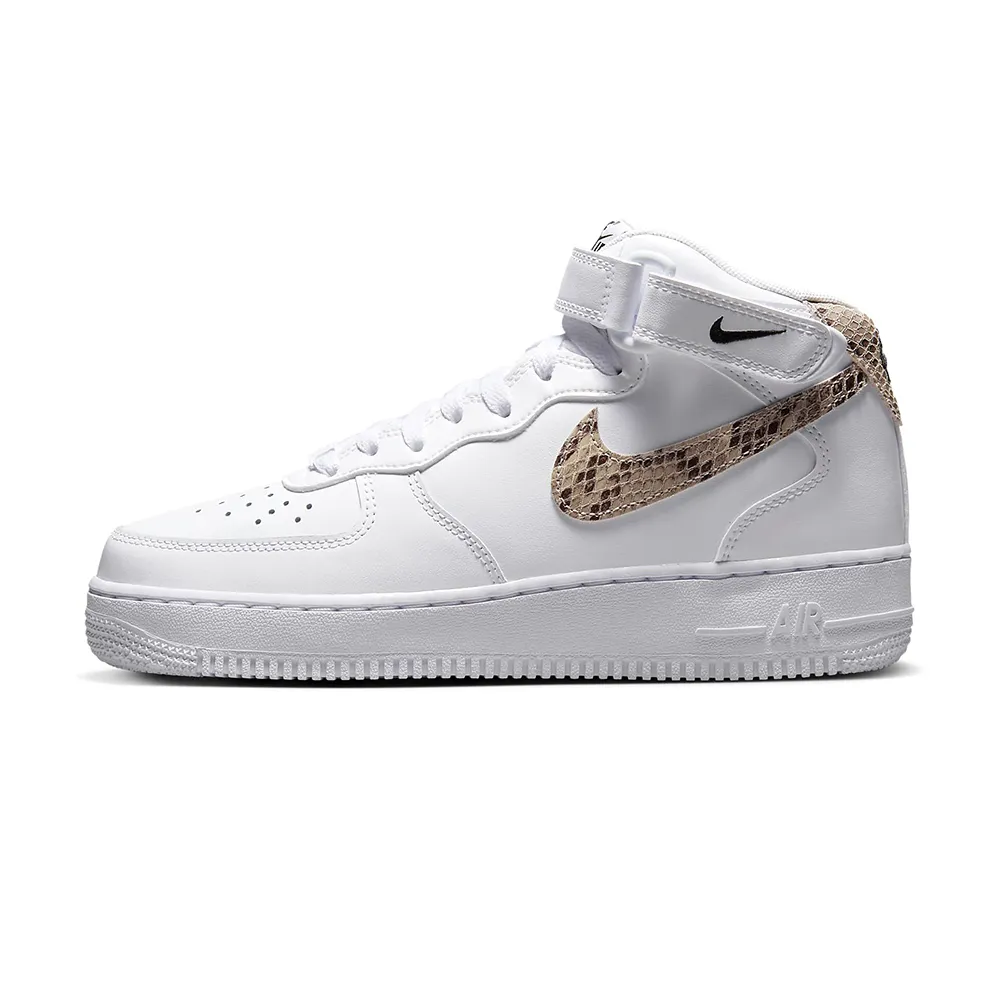 Nike 休閒鞋 Wmns Air Force 1 07 Mid 女鞋 白 蛇紋 經典款 中筒 DD9625-101 歷史價格詳細信息