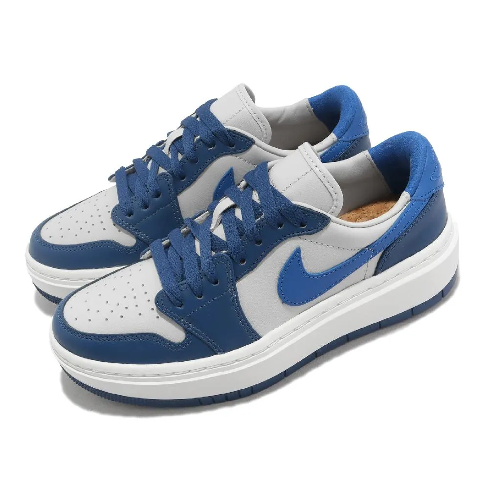 NIKE 休閒鞋 AIR JORDAN 1 LOW ELEVATE 白 灰勾 厚底 AJ1 女 DH7004-110 歷史價格詳細信息
