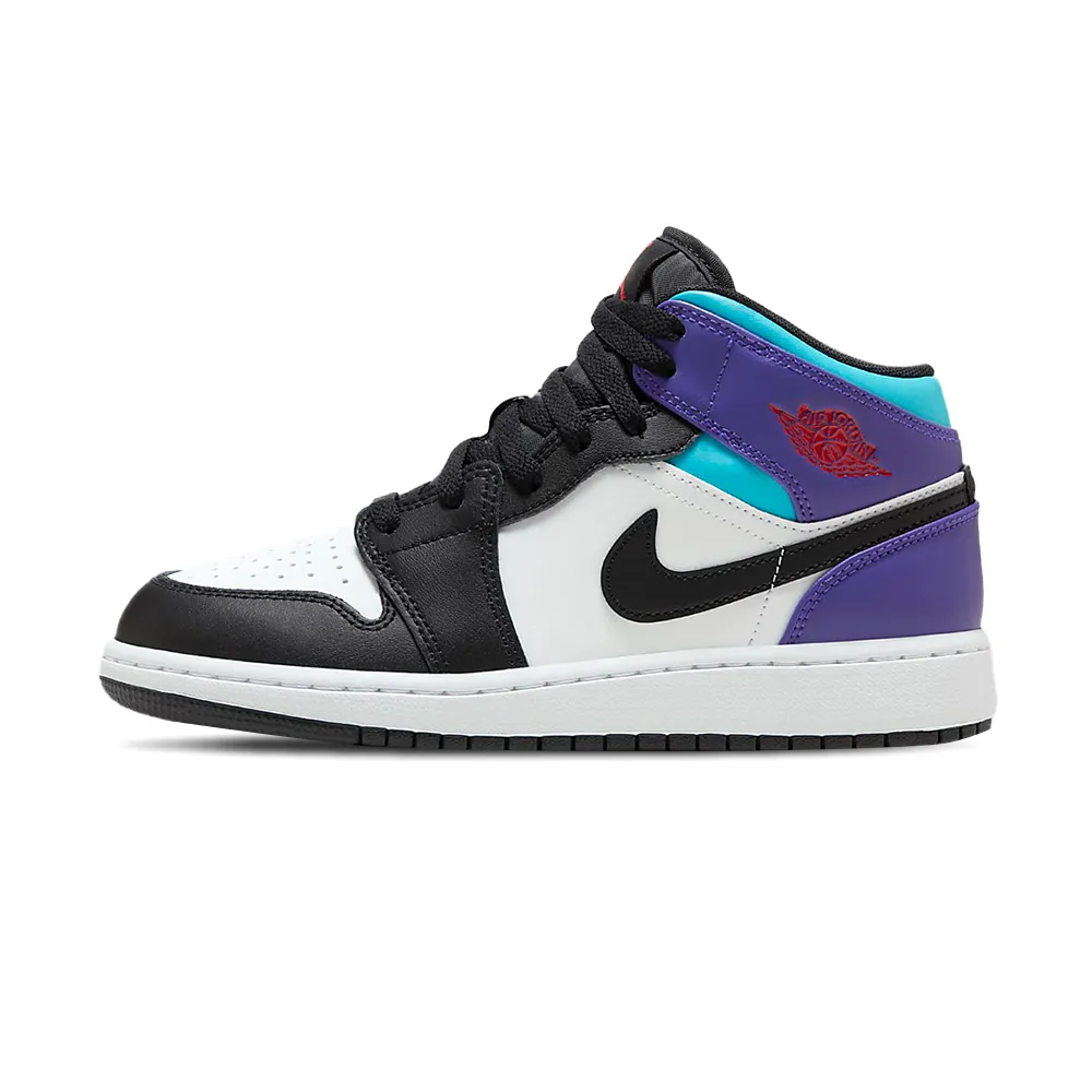 Nike Air Jordan 1 Mid [DQ8426-154] 男 休閒鞋 運動 喬丹 中筒 皮革 AJ1 白藍紫 歷史價格詳細信息