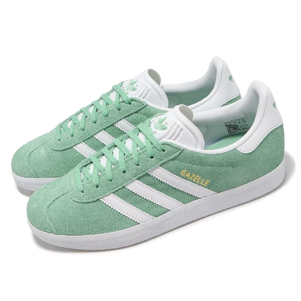 adidas 愛迪達 休閒鞋 Gazelle W 女鞋 綠 白 麂皮 三條紋 復古 HQ4410 歷史價格詳細信息