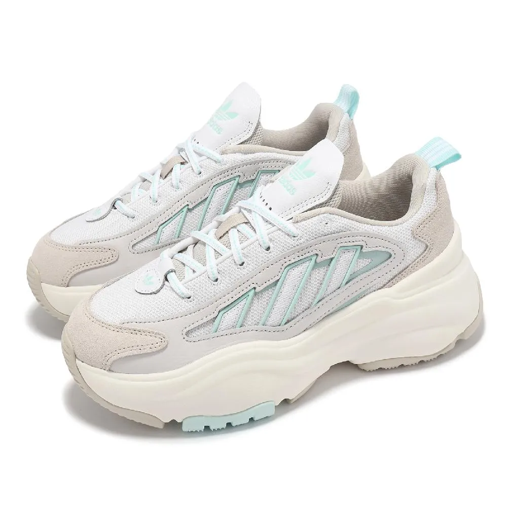 adidas 愛迪達 休閒鞋 Ozgaia W 女鞋 米白 藍 老爹鞋 厚底 增高 IE3918 歷史價格詳細信息