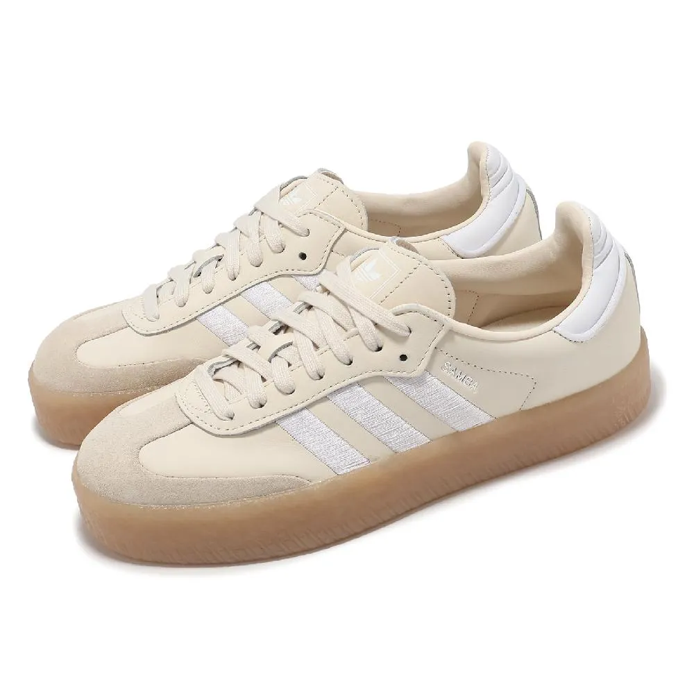 Adidas Sambae W ID0434 女 休閒鞋 運動 經典 復古 厚底 膠底 三葉草 杏仁奶白 歷史價格詳細信息