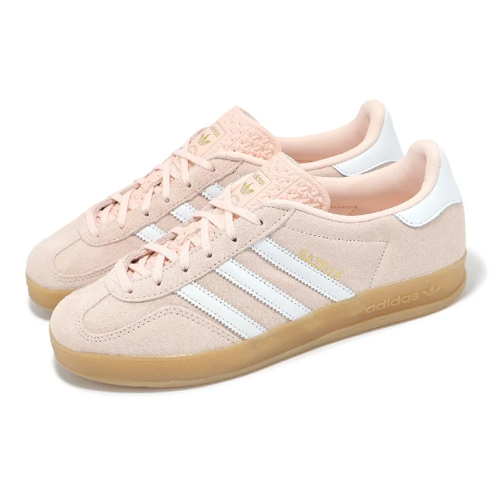 【ADIDAS】GAZELLE INDOOR W 休閒鞋 女鞋 粉黑色-IE7002 歷史價格詳細信息