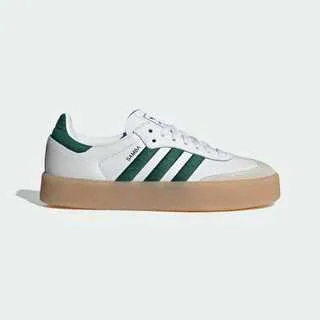 Adidas Sambae W [IE9105] 女 休閒鞋 運動 經典 三葉草 厚底 增高 膠底 白綠 歷史價格詳細信息