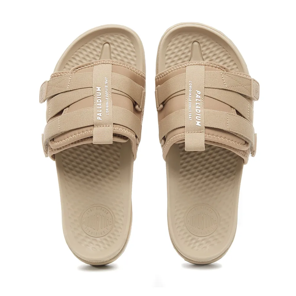 PALLADIUM SOLEA SLIDE VELCRO綁帶潛水布面涼鞋/拖鞋-男鞋/女鞋-奶茶 歷史價格詳細信息