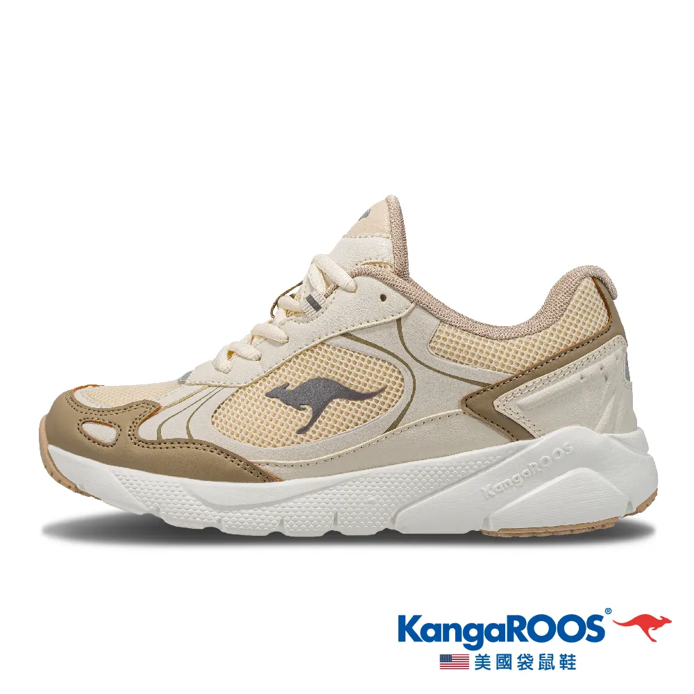 【KangaROOS 美國袋鼠鞋】女鞋 BLEND 2 復古跑鞋 透氣吸濕 復古風格(白銀-KW41529) 歷史價格詳細信息