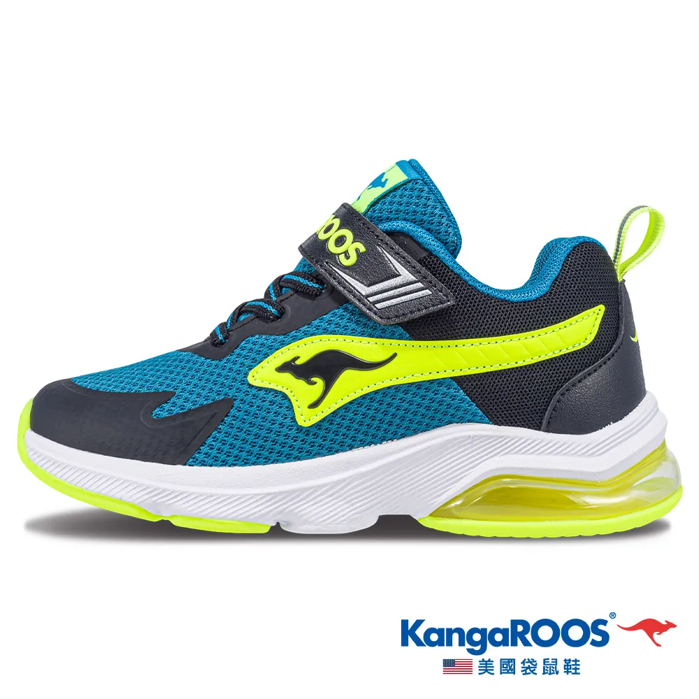 【KangaROOS 美國袋鼠鞋】童 RUN FAST 2 氣墊童鞋 輕質透氣 避震支撐 (黑/綠-KK41310) 歷史價格詳細信息