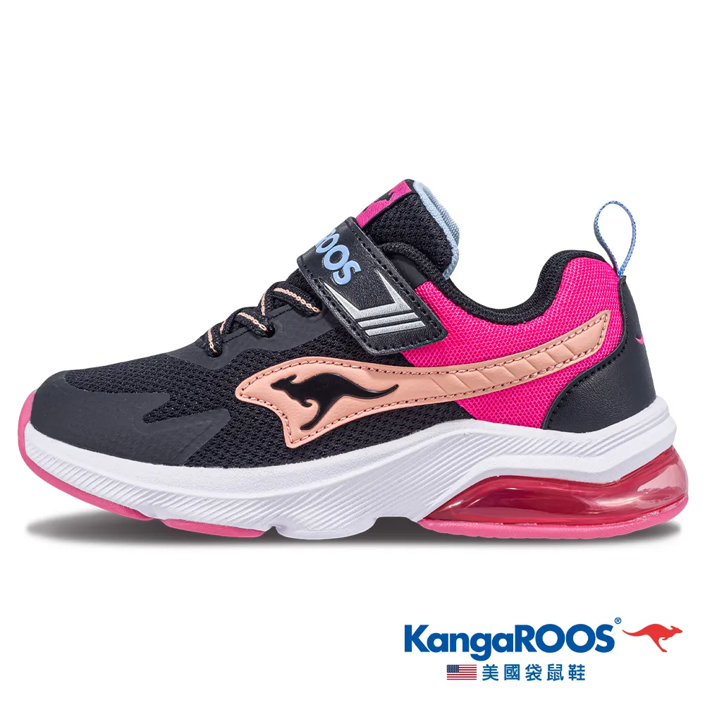【KangaROOS 美國袋鼠鞋】童 RUN FAST 2 氣墊童鞋 輕質透氣 避震支撐 (黑/綠-KK41310) 歷史價格詳細信息